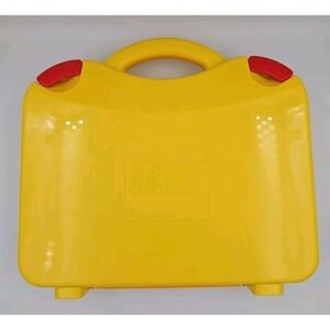 Lego Carrying Brief Case Storage Yellow‎ W/ Moveable Dividers 200 Legos Included